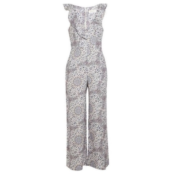 Zimmermann Linen Playsuit Floral Empire‎ Flute - Picture 2 of 16